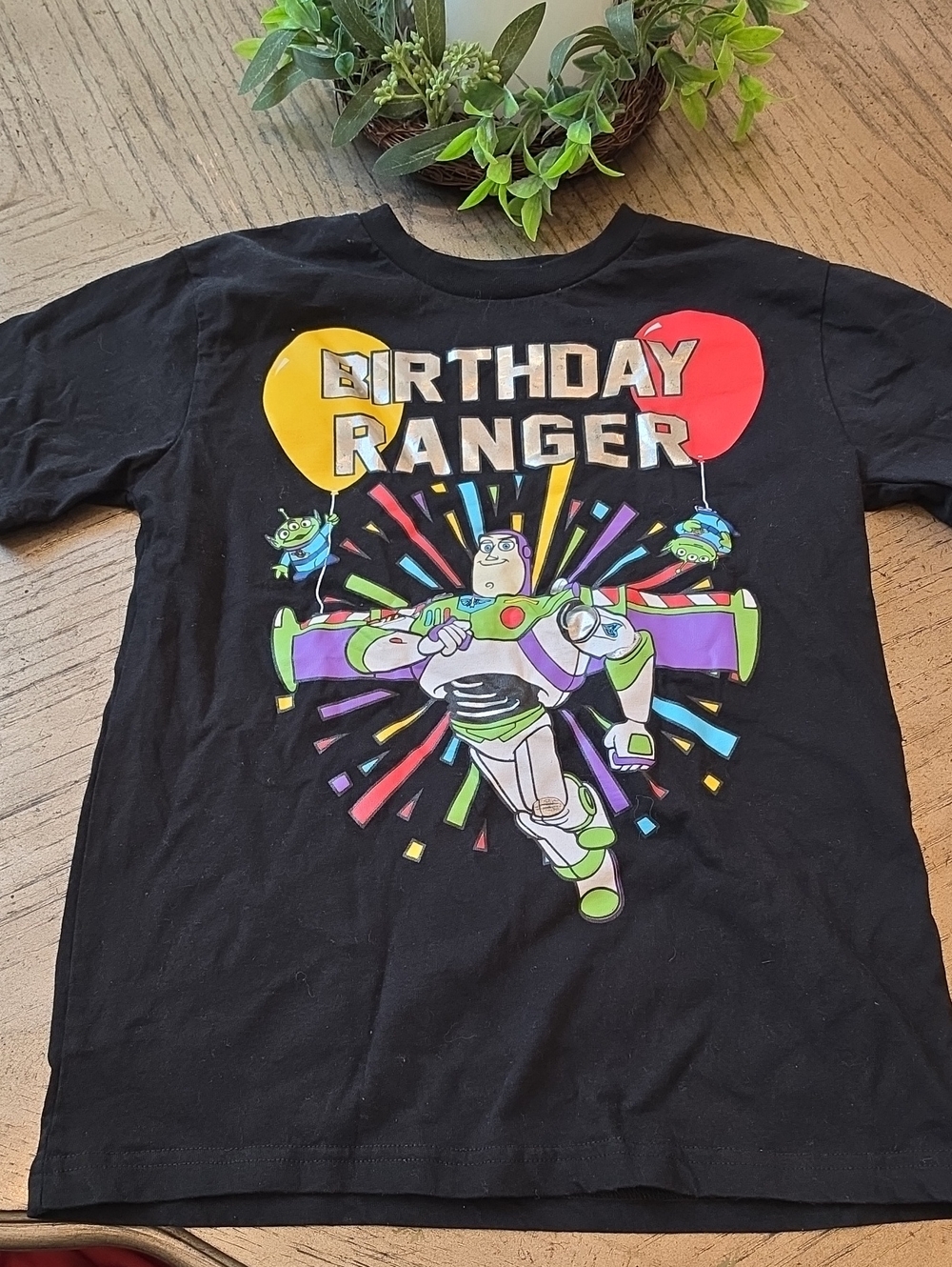 Disney Black 'Birthday Ranger' Buzz Lightyear Graphic Tee Size 10-12